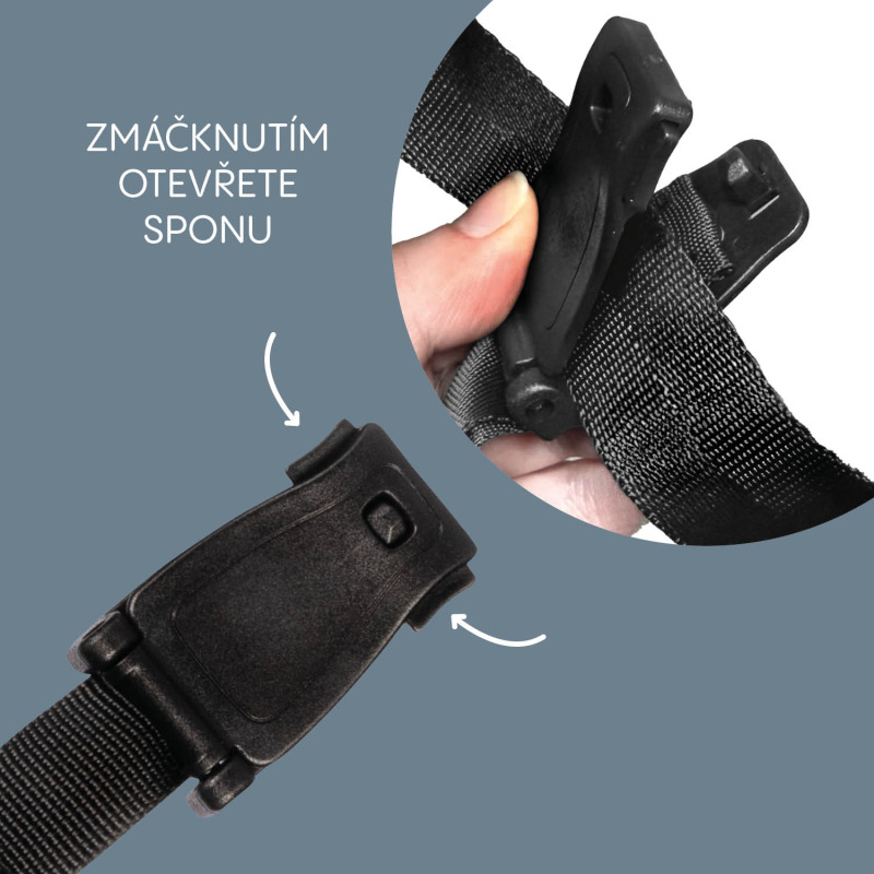 Zámok bezpečnostného pásu pre autosedačky DELUXE, Black 4