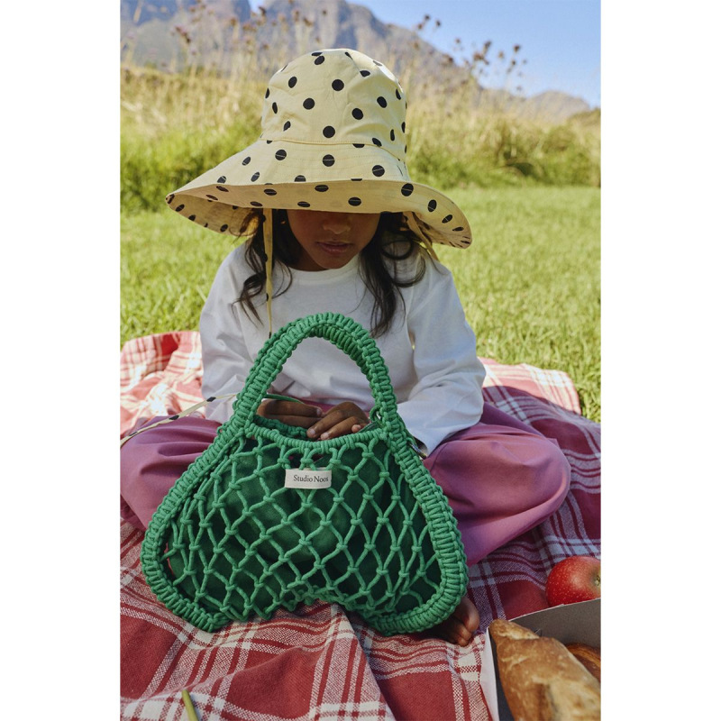 STUDIO NOOS - MACRAME MINI HAND BAG | Green síťka & Blue Yellow 4