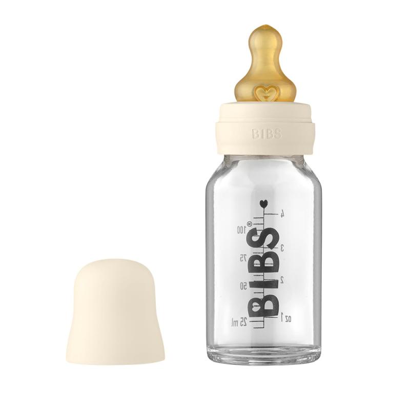 BIBS Baby Bottle sklenená fľaša 110ml, Ivory