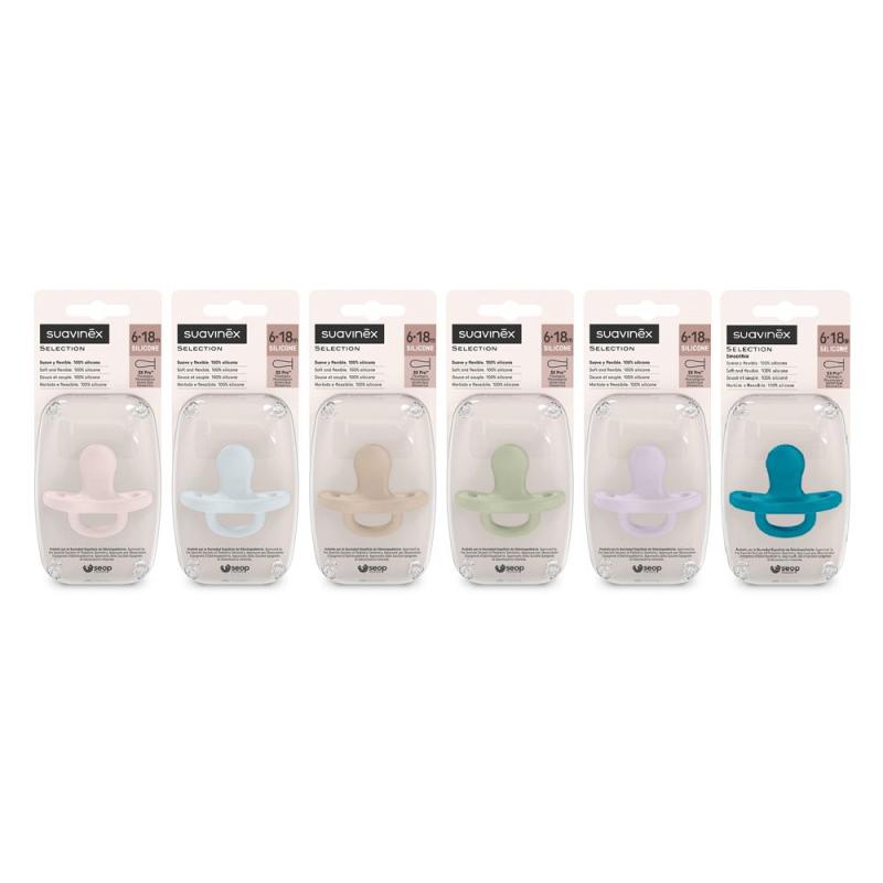 SUAVINEX | CUMLÍK fyziologický SILIKON 6-18m SX PRO - COLOUR ESSENCE - NOVINKA 1