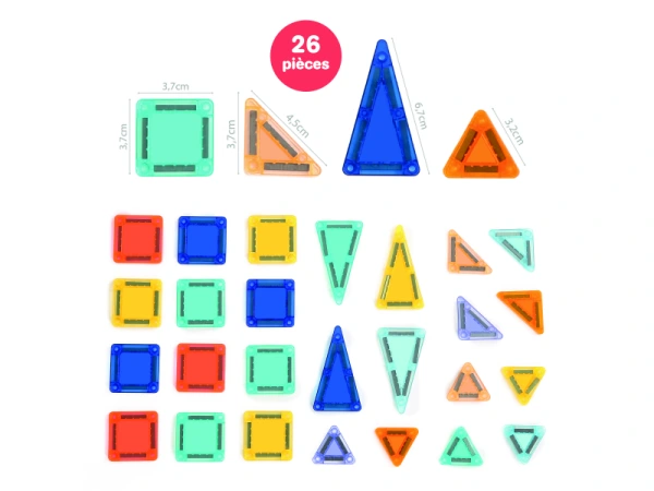 Magnetická stavebnica mini 26 ks 2