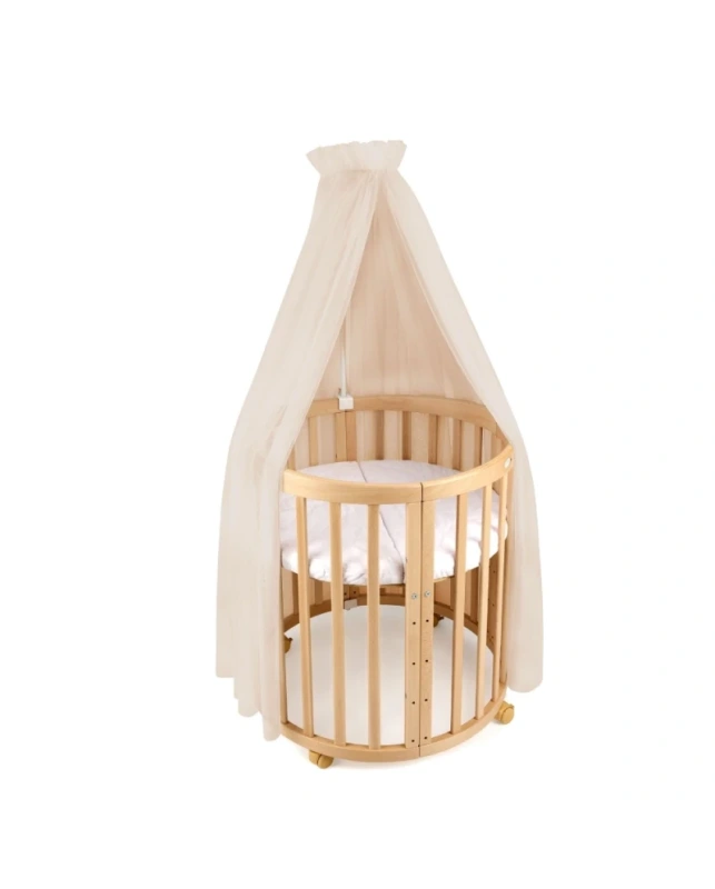 WALDIN tylový baldachýn s konštrukciou – Beige
