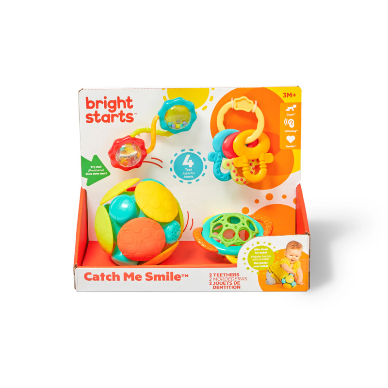 BRIGHT STARTS Hračka multisenzorická set Catch Me Smile™ 4ks 3m+