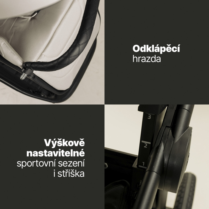 Set športový kočík Move Cross 5 + hlboká korba XL 5 + adaptéry, Shade Grey 4