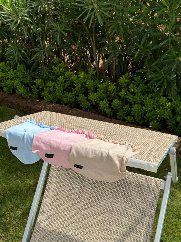 Detská šatka na hlavu BABY PINK 4