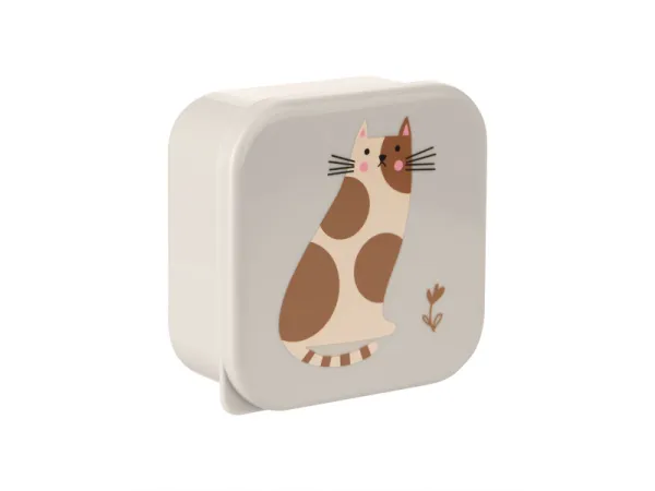 Súprava boxov na desiatu 4 ks Kitty Cat Grey 2