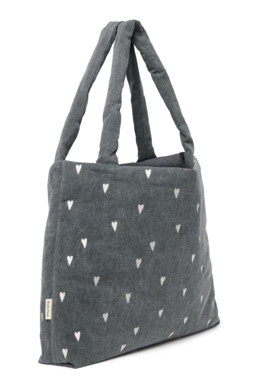 STUDIO NOOS - Denim MOM BAG | Grey Hearts 2
