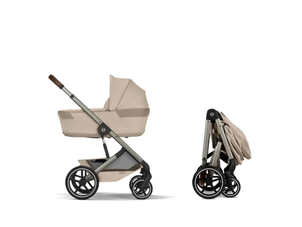 Cybex Balios S Lux 2026 s hlbokou skladacou vaničkou Almond Beige 2