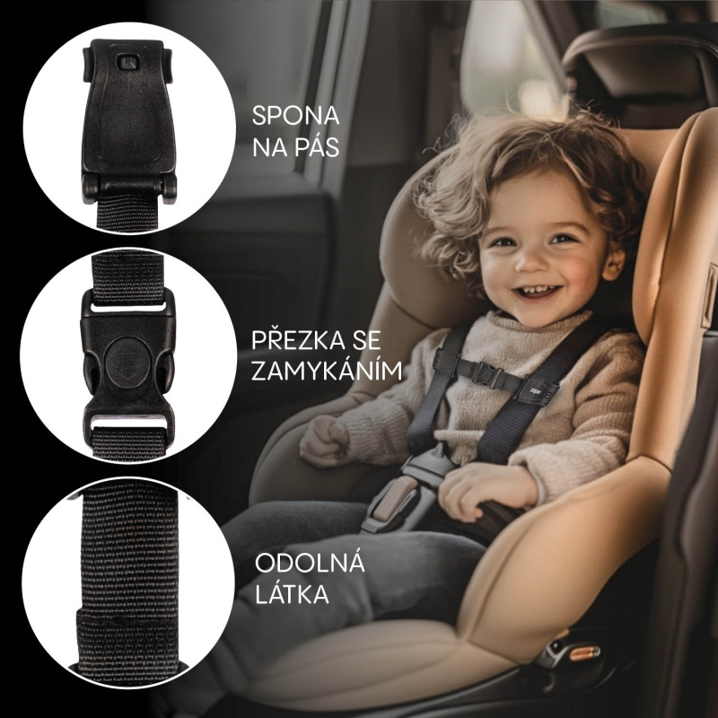 Zámok bezpečnostného pásu pre autosedačky DELUXE, Black 2