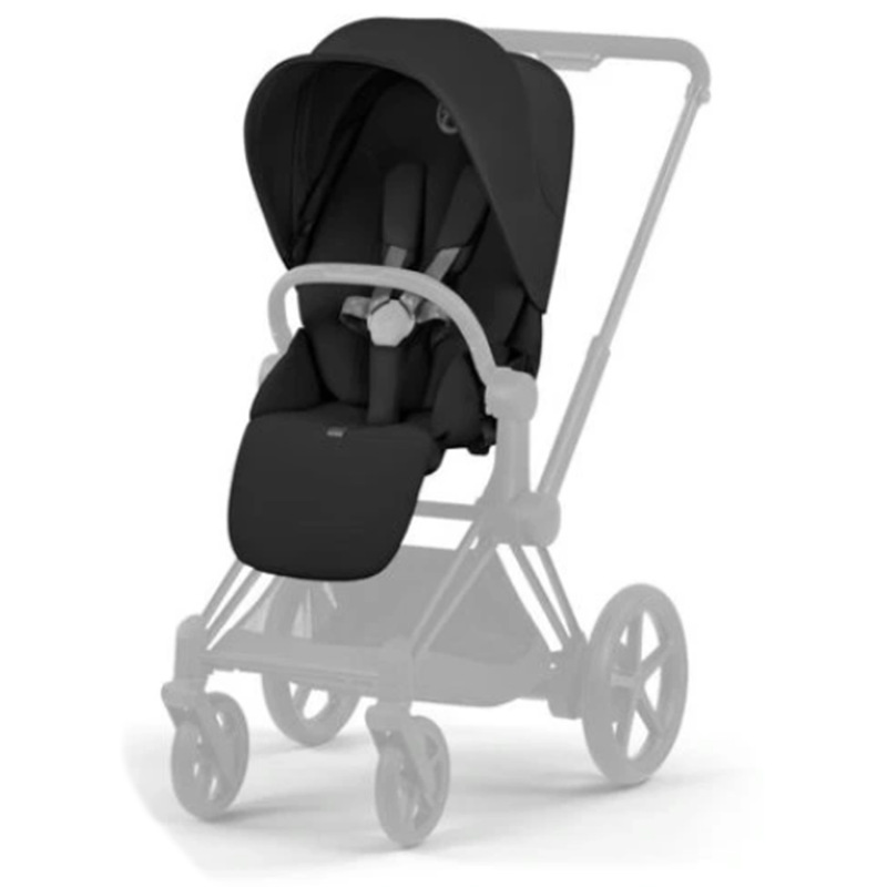 Cybex e-Priam Comfort 2026 rám Matt Black + fusak, Sepia Black 3