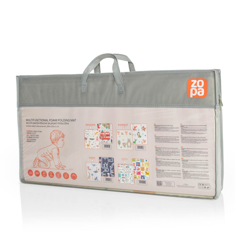 Multifunkční pěnová skládací podložka oboustranná 200x150, Forest 8