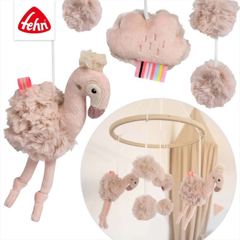 Dřevěný kolotoč plameňák, Pink 3