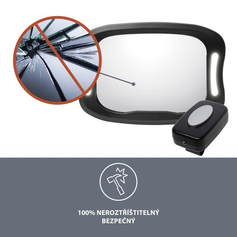 Zrcátko s LED podsvícením, Black 3