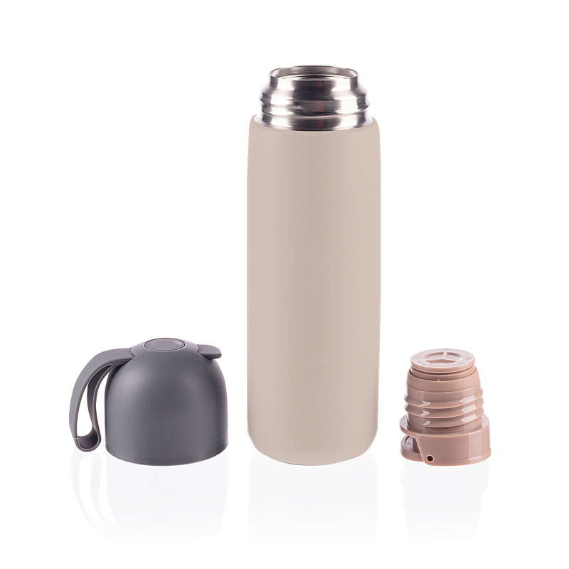 Termoska na tekutiny se silikonovým držákem 400 ml, Cookie beige 5