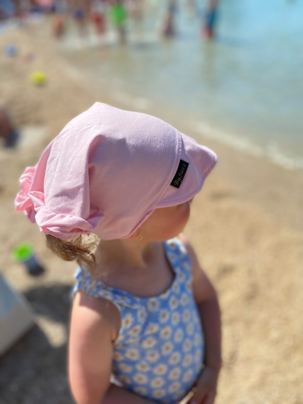 Detská šatka na hlavu BABY PINK 1