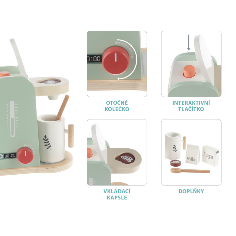 Drevený kávovar set, Wood 2