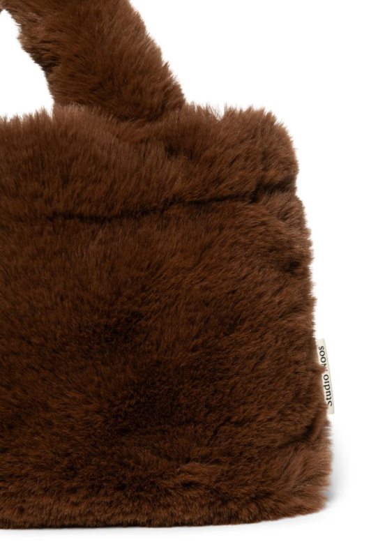 STUDIO NOOS - Faux Fur Mini Handbag | Brown 4