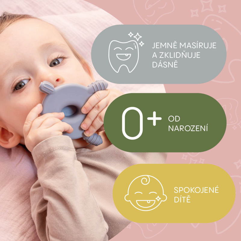 Silikónové drevené hryzátko Turtle, Mustard Yellow 1