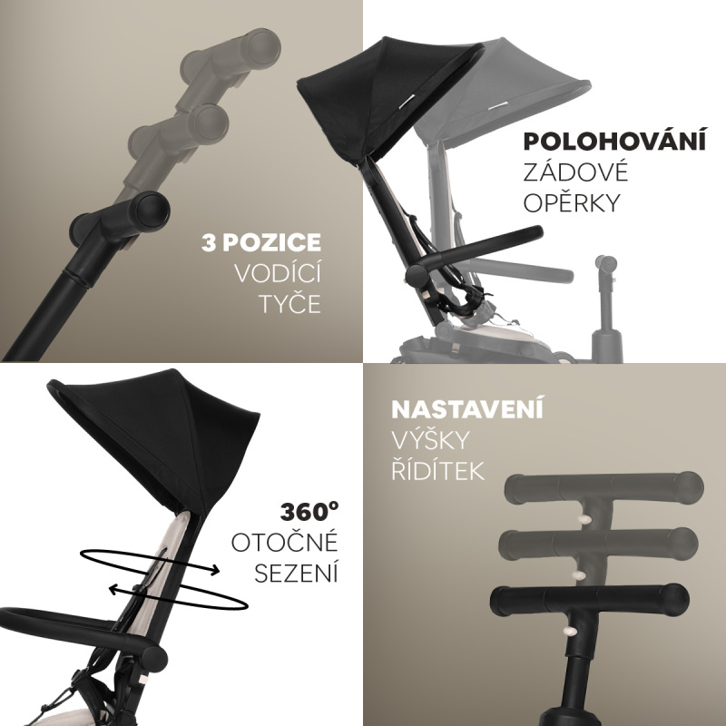 Trojkolka X Trike Pro, Coral Pink 4