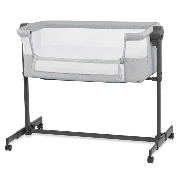 KINDERKRAFT Postieľka detská polohovateľná Nestee Up2 Light Grey