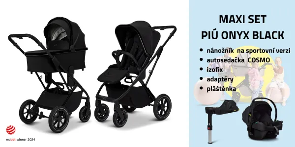 Moon PIU MAXI SET , farba ONYX / BLACK CHROME