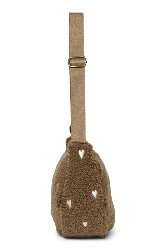 STUDIO NOOS - Teddy Hearts Adult FANNY kabelka | Brown Hearts 2