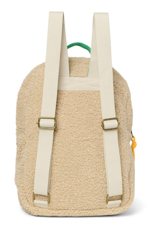 STUDIO NOOS - Teddy Midi BACKPACK - batôžtek s predným vreckom | Ecru/Cobalt 2