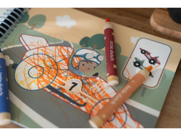 Omaľovánky s pastelkami Doprava Jim 11