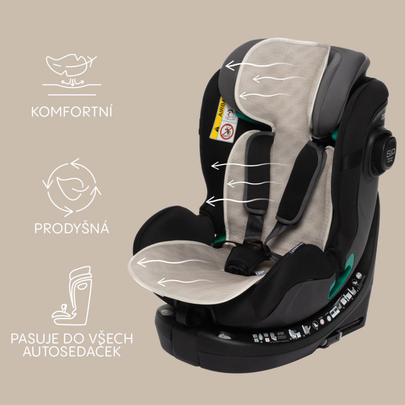 Priedušná podložka do autosedačky Breeze sk. 1, Toffee Brown 2