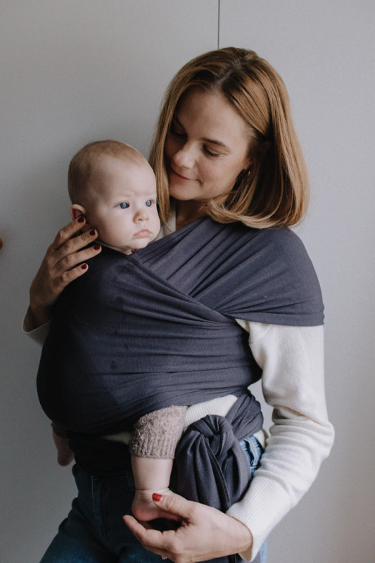 BOBA Nosič detí / šatka Wrap Serenity - Charcoal