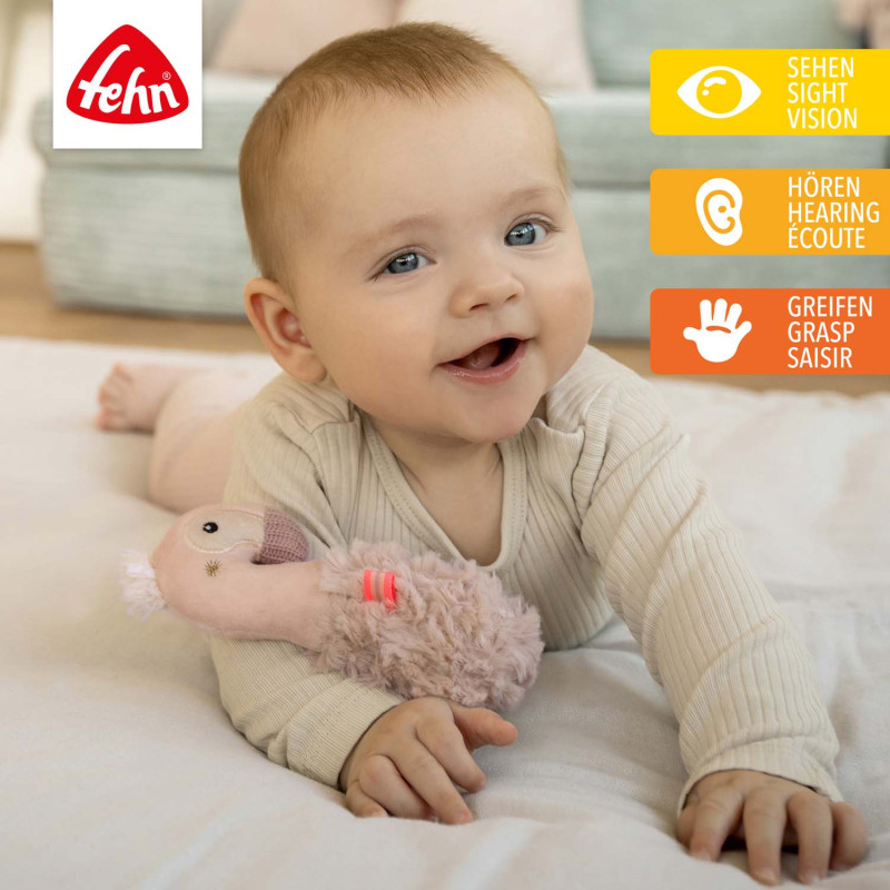 Ručná hrkálka plameniak, Pink 1