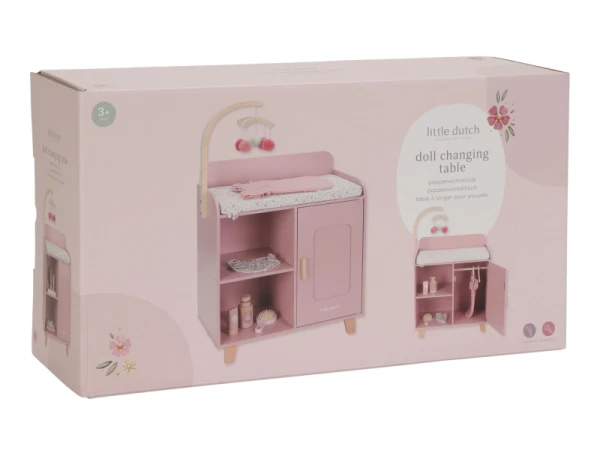 Prebaľovací pult pre bábiky drevený Soft Flowers 7