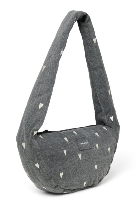STUDIO NOOS - Denim Mini Cross Body Bag | Grey Hearts 3