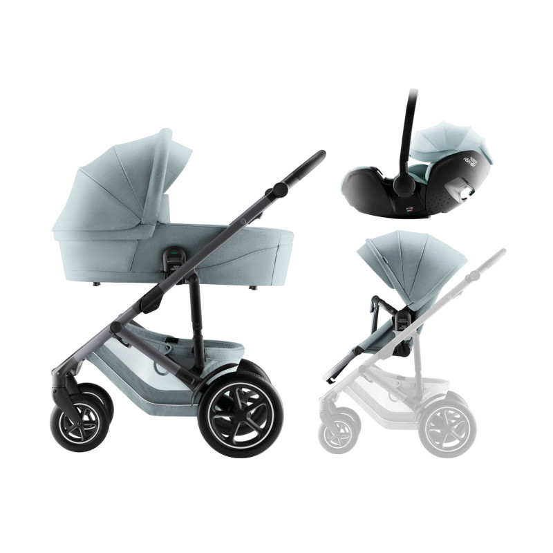Sada kočíka Smile 5Z + hlboká vanička + autosedačka Baby-Safe PRO Style, Harbor Blue