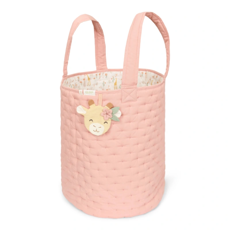 Košík textilný obojstranný extra veľký Pink Blooming Safari 2