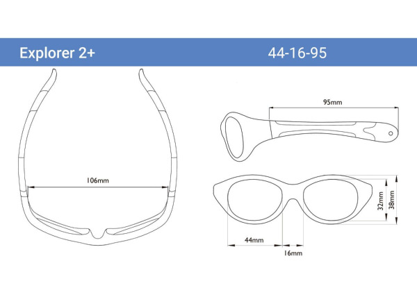 Sluneční brýle Explorer 2+, Pink/Hot Pink 1