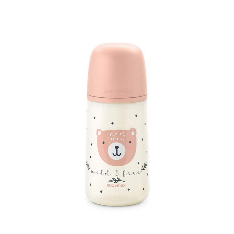 SUAVINEX | Dojčenská fľaša 270 ml M WILD & FREE - ružová