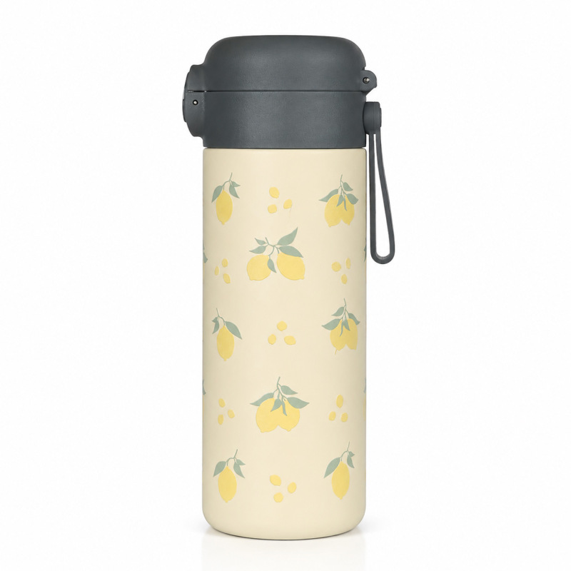 Termoska na tekutiny s brčkem a silikonovým držákem 350 ml, Limoncello 2