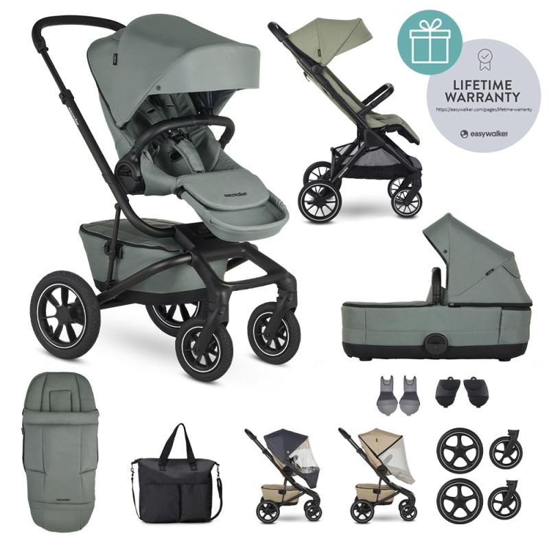 EASYWALKER Kočík kombinovaný Jimmey Thyme Green XXL AIR + RWS + Jackey XL Sage Green