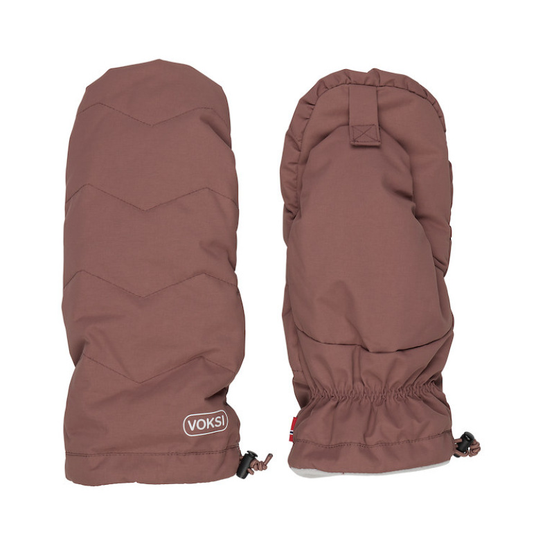 Voksi Stroller Mitten maroon light grey