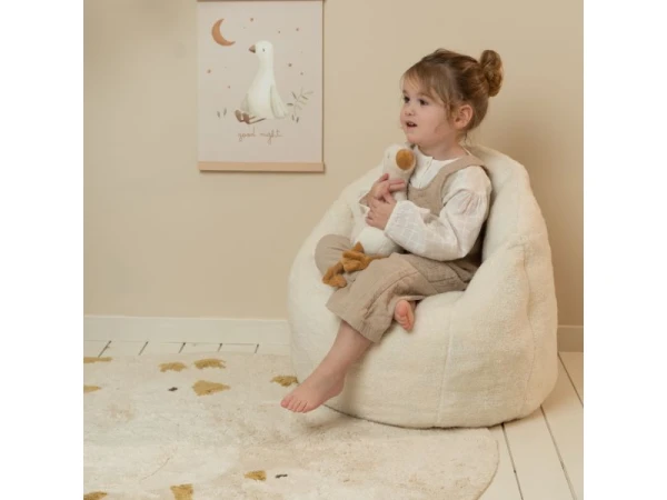 Kreslo detské plyšové Soft White 3