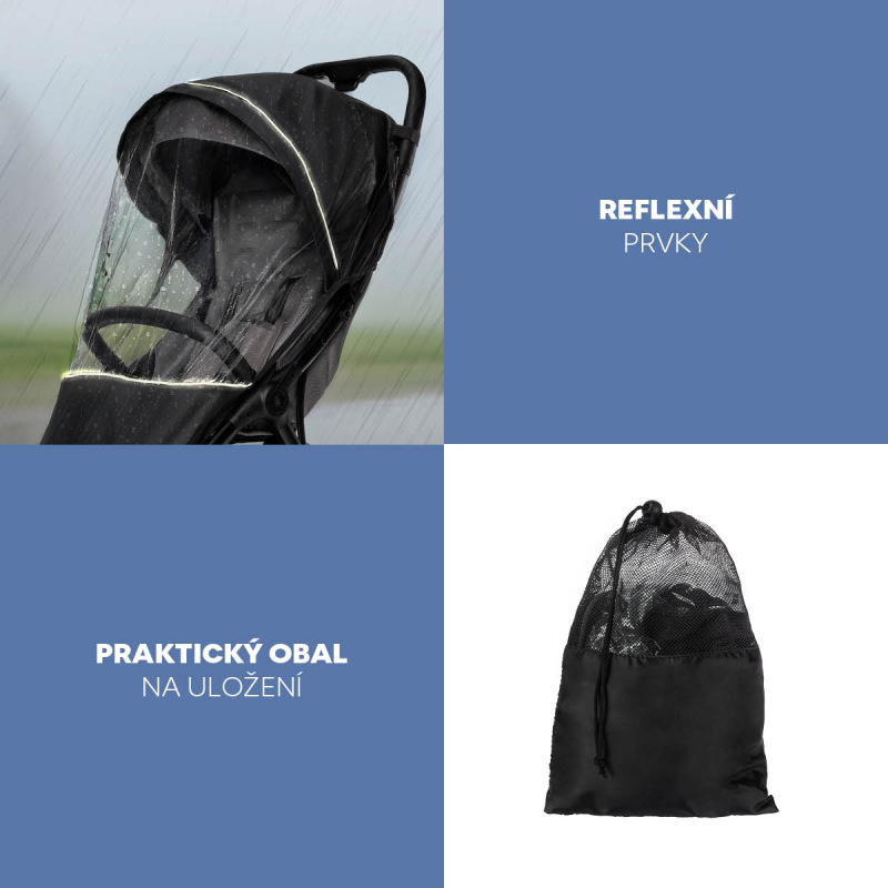 Pláštenka na kočík univerzálna exkluzív, Black 5