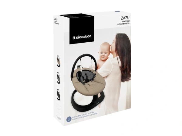 KikkaBoo Hojdacie lehátko elektrické Zazu Beige 1