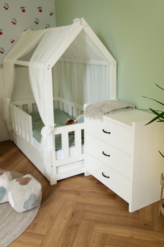 KLUPS LIV Postieľka-domček 160x80 biely 1