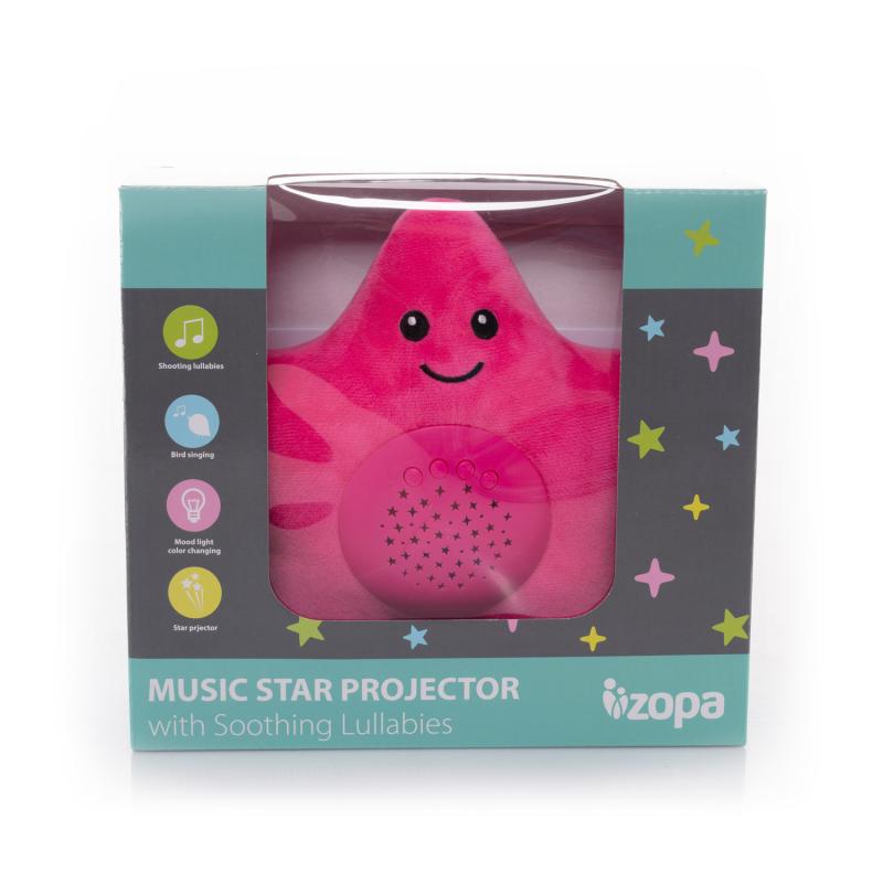 Plyšová hračka s projektorom Hviezda, Pink