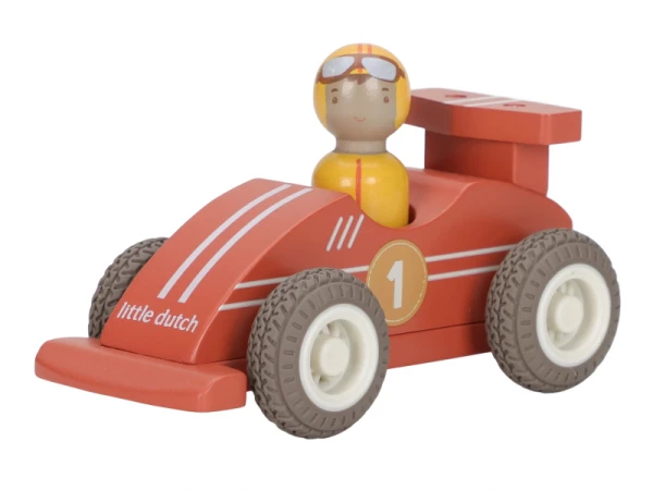 Pretekárske autíčka na zotrvačník drevené 5