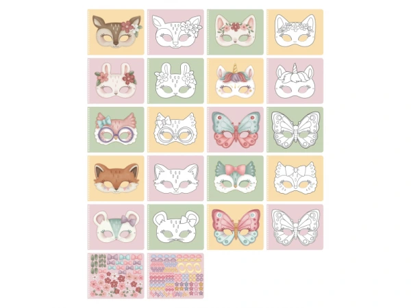 Kniha s vystrihovacími maskami Rosa 1