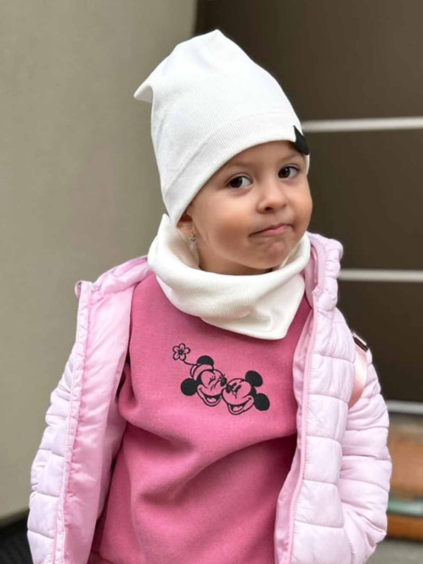 Detský nákrčník rebrovaná bavlna - SMOTANOVÁ