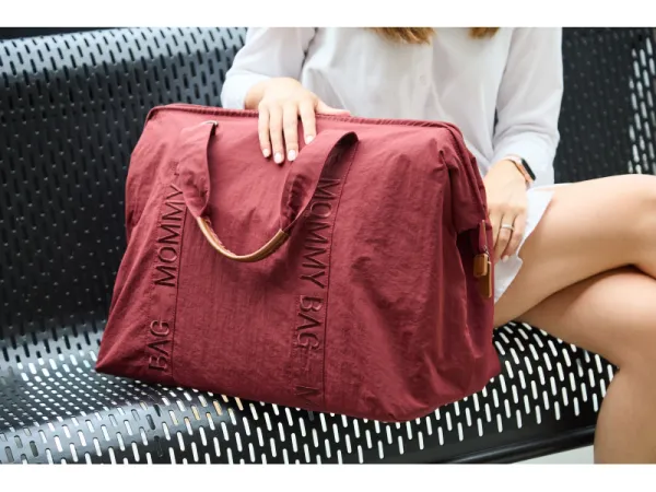 Prebaľovacia taška Mommy Bag Signature Urban Burgundy