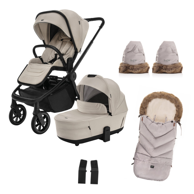 Sada Move Cross 5 + hlboká korba Move XL 5 + darčeky, Ivory Beige